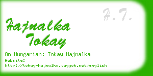 hajnalka tokay business card